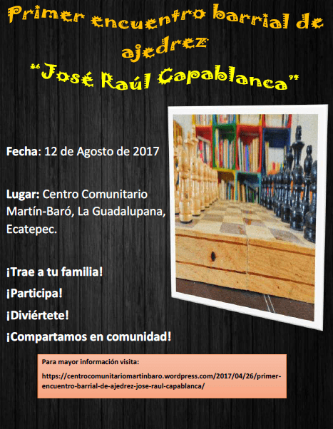 Primer encuentro barrial de ajedrez